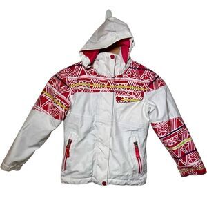 Marmot Moonstruck Insulated Snow Ski Snowboard Jacket Pink White Girls XS